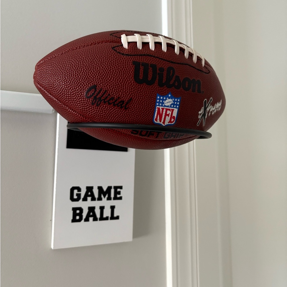 Game Ball Wall Display Holder | Football Soccer Basketball Decor
